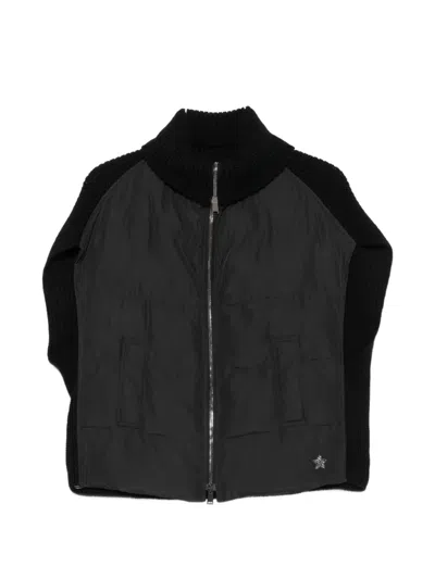 Lorena Antoniazzi Quilted Panelled Vest In Black