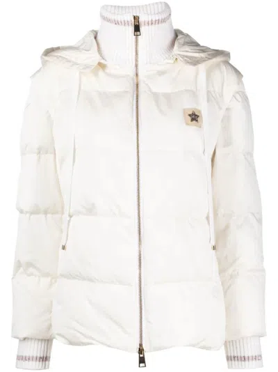 LORENA ANTONIAZZI QUILTED PUFFER JACKET WITH HIGH COLLAR