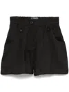 Lorena Antoniazzi High-waisted Black Organic Fibre Bermuda Shorts In Black