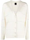 Lorena Antoniazzi Relaxed Fit Knit Cardigan With V-neckline In Neutral