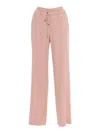 Lorena Antoniazzi Relaxed Fit Linen-blend Pants In Pink