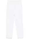 Lorena Antoniazzi Relaxed Fit White Trousers With Drawstring Waist In Gray