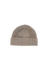 Lorena Antoniazzi Ribbed Hat In Brown