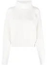 Lorena Antoniazzi Ribbed-knit High-neck Jumper In White