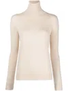 Lorena Antoniazzi Roll-neck Cashmere Jumper In Neutrals
