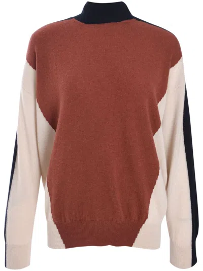 Lorena Antoniazzi Roll-neck Jumper In Brown