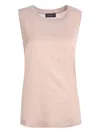 Lorena Antoniazzi Round-neck Tank Top In Neutral