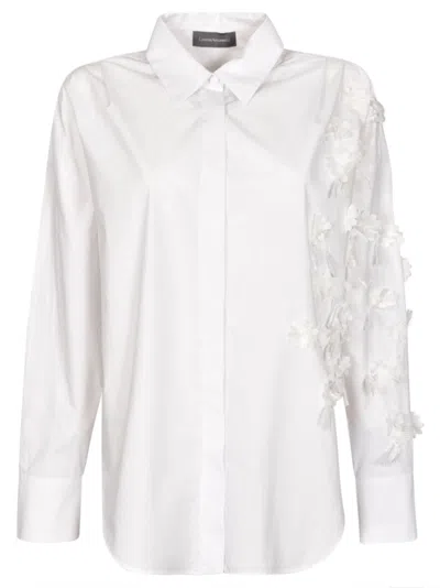 Lorena Antoniazzi Ruffle Long-sleeved Shirt In White