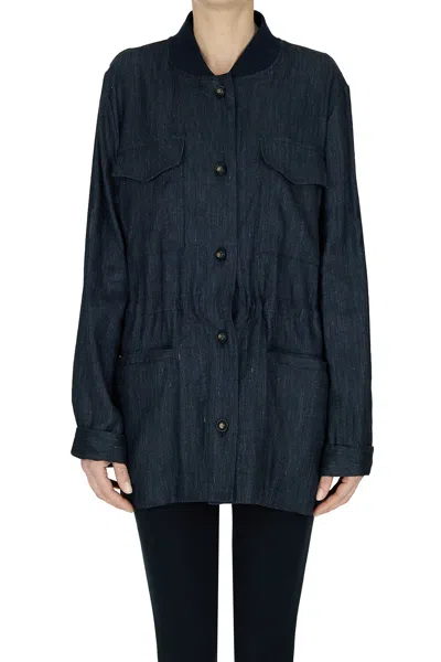 Lorena Antoniazzi Safari Style Jacket In Blue