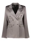 Lorena Antoniazzi Double Breasted Blazer In Grey