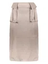 Lorena Antoniazzi Satin Skirt In Neutrals