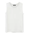Lorena Antoniazzi Light Grey Satin Tank Top In White