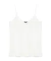 Lorena Antoniazzi Top In Satinoptik In White