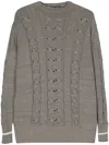 Lorena Antoniazzi Sequin-embellished Cable-knit Jumper