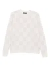 Lorena Antoniazzi Sequin-embellished Check Sweater In Pink