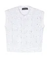 Lorena Antoniazzi Sequin-embellished Knitted Tank Top In White