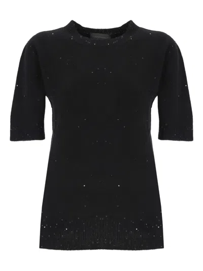 LORENA ANTONIAZZI SEQUIN-EMBELLISHMENT SWEATER