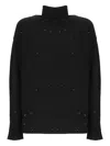 Lorena Antoniazzi Sequin Turtleneck Sweater In Black