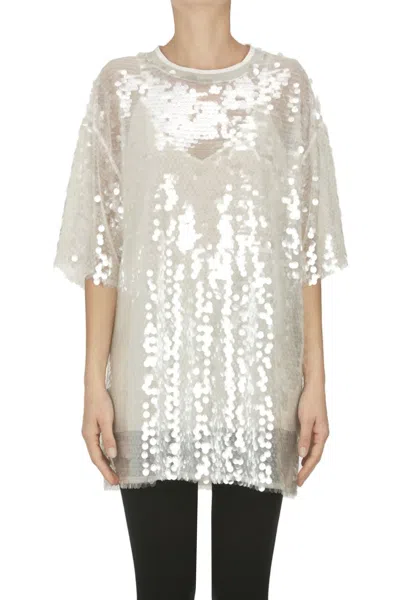 Lorena Antoniazzi Sequined Top In White
