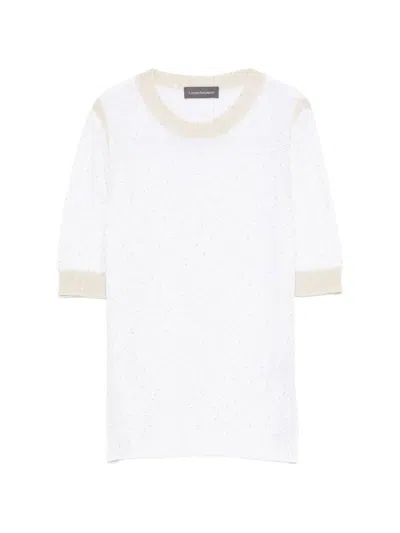 Lorena Antoniazzi Sequin-embellished Crew-neck Sweater In Multi