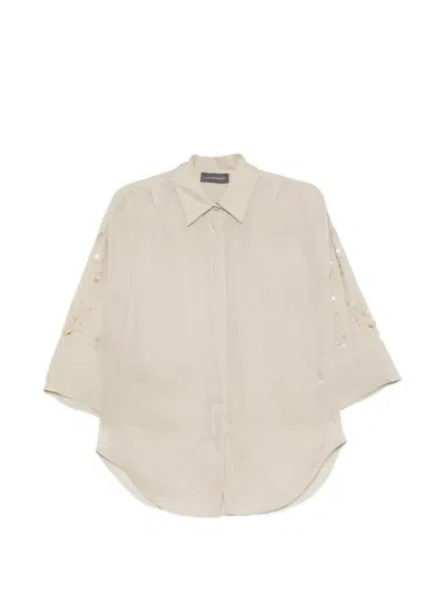 Lorena Antoniazzi Sequin-embellished Shirt In Neutral