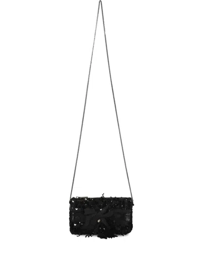 Lorena Antoniazzi Sequinned Clutch Bag In Black