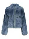 Lorena Antoniazzi Shearling Jacket In Blue