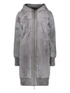 Lorena Antoniazzi Shearling Overcoat In Grau