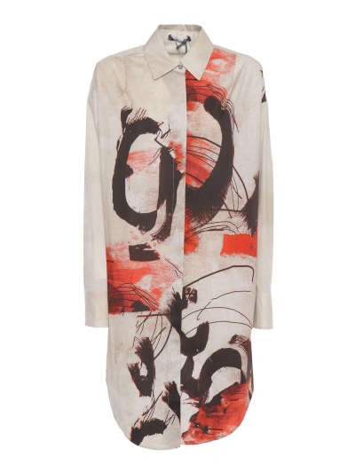 Lorena Antoniazzi Shirt Dress With Prints In White