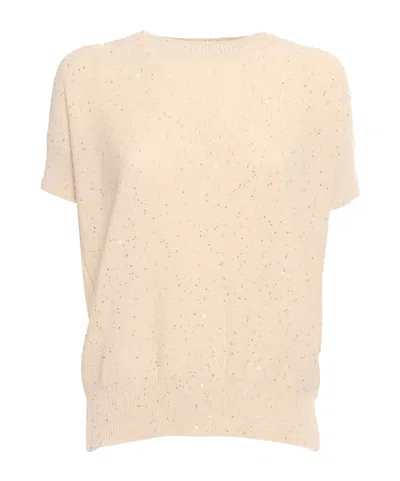 LORENA ANTONIAZZI SHORT-SLEEVED KNITTED T-SHIRT