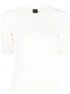 Lorena Antoniazzi Short-sleeved Knitted Top In Weiss