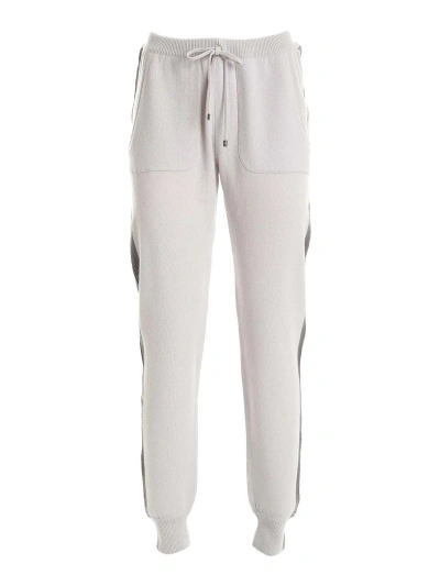 Lorena Antoniazzi Side Bands Pants In Dove Grey