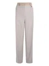Lorena Antoniazzi Side-stripe Wool Trousers In Neutral