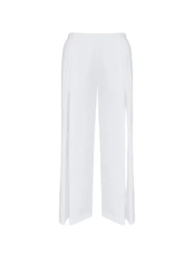 Lorena Antoniazzi Side-slit Wide-leg Palazzo Pants In White