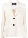 Lorena Antoniazzi Single-breasted Fitted Blazer In Weiss