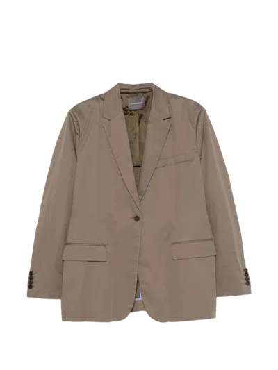 Lorena Antoniazzi Single-breasted Notched-lapels Blazer In Neutral