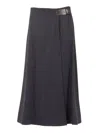 Lorena Antoniazzi Belted A-line Skirt In Blue