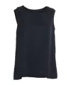 Lorena Antoniazzi Black Round Neck Tank Top In Black