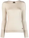 Lorena Antoniazzi Slim-fit Cashmere Jumper In Nude