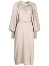 Lorena Antoniazzi Spread-collar Belted Midi Dress In Neutrals