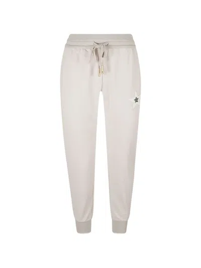 Lorena Antoniazzi Star-appliqué Cotton Trousers In Neutral