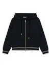 Lorena Antoniazzi Long-sleeved Hooded Sweatshirt In Blau