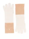 Lorena Antoniazzi Star-charm Ribbed Gloves In Brown