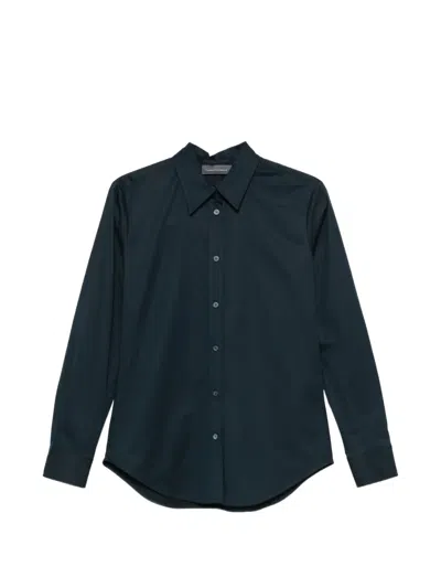 Lorena Antoniazzi Star-detail Curved-hem Shirt In Blue