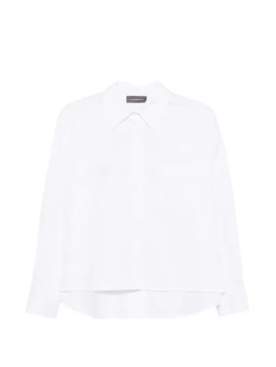 Lorena Antoniazzi Stepped-hem Button-back Shirt In White