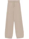 Lorena Antoniazzi Straight-leg Drawstring Sweatpants In Brown