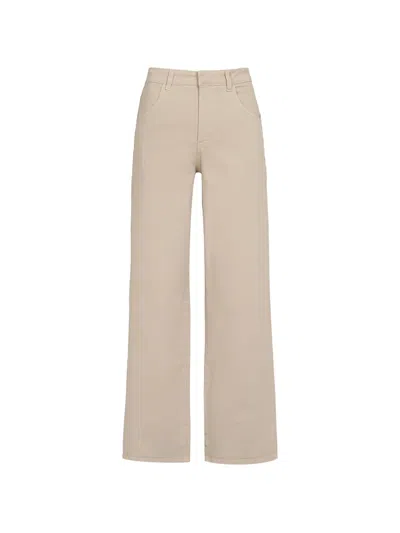 Lorena Antoniazzi Straight-leg Logo-patch Jeans In Neutral