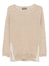 Lorena Antoniazzi Striped Top In Neutrals