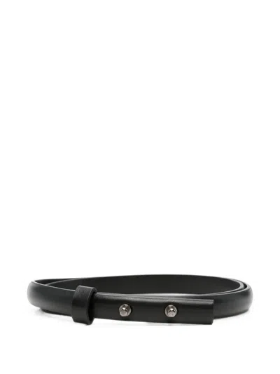 Lorena Antoniazzi Stud-fastening Leather Belt In Black