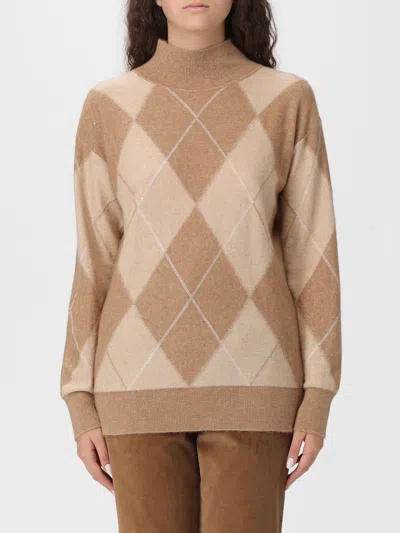 LORENA ANTONIAZZI SWEATER LORENA ANTONIAZZI WOMAN COLOR BROWN,H52842032